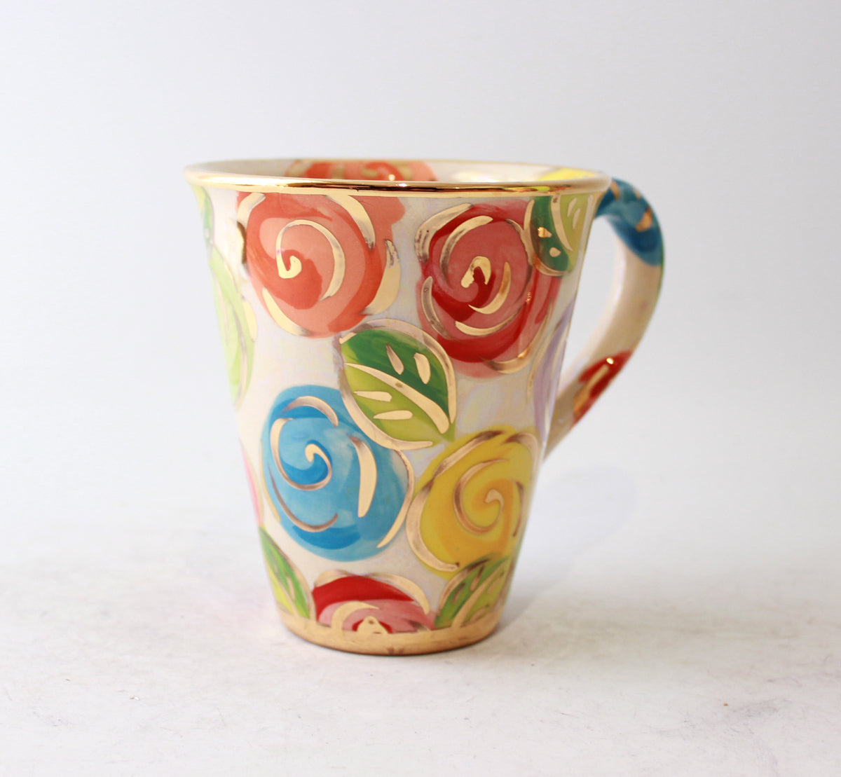 New Shape Large Mug in Pastel Block Rose