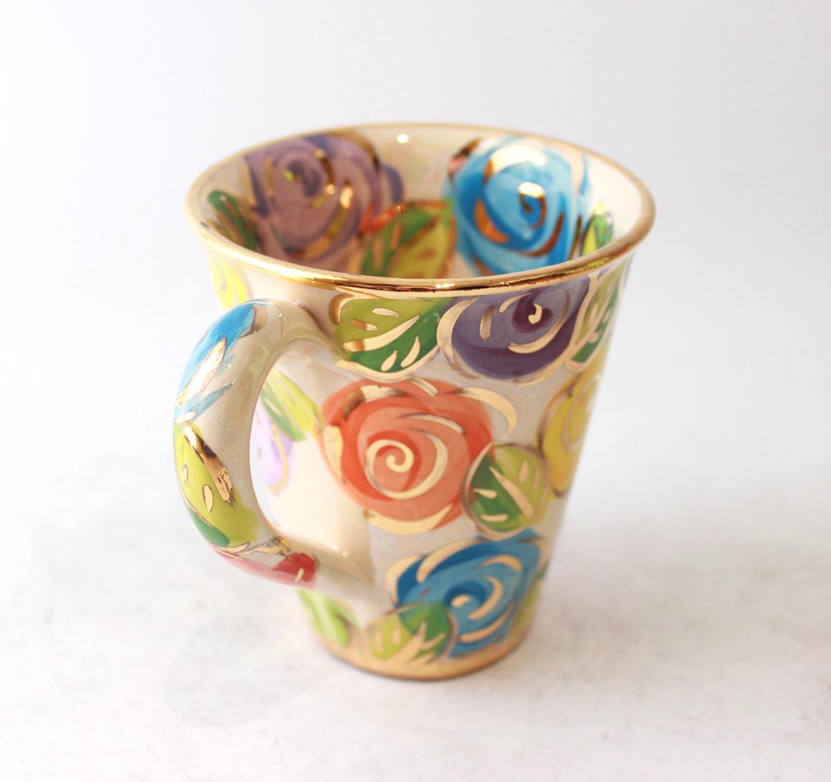 New Shape Large Mug in Pastel Block Rose