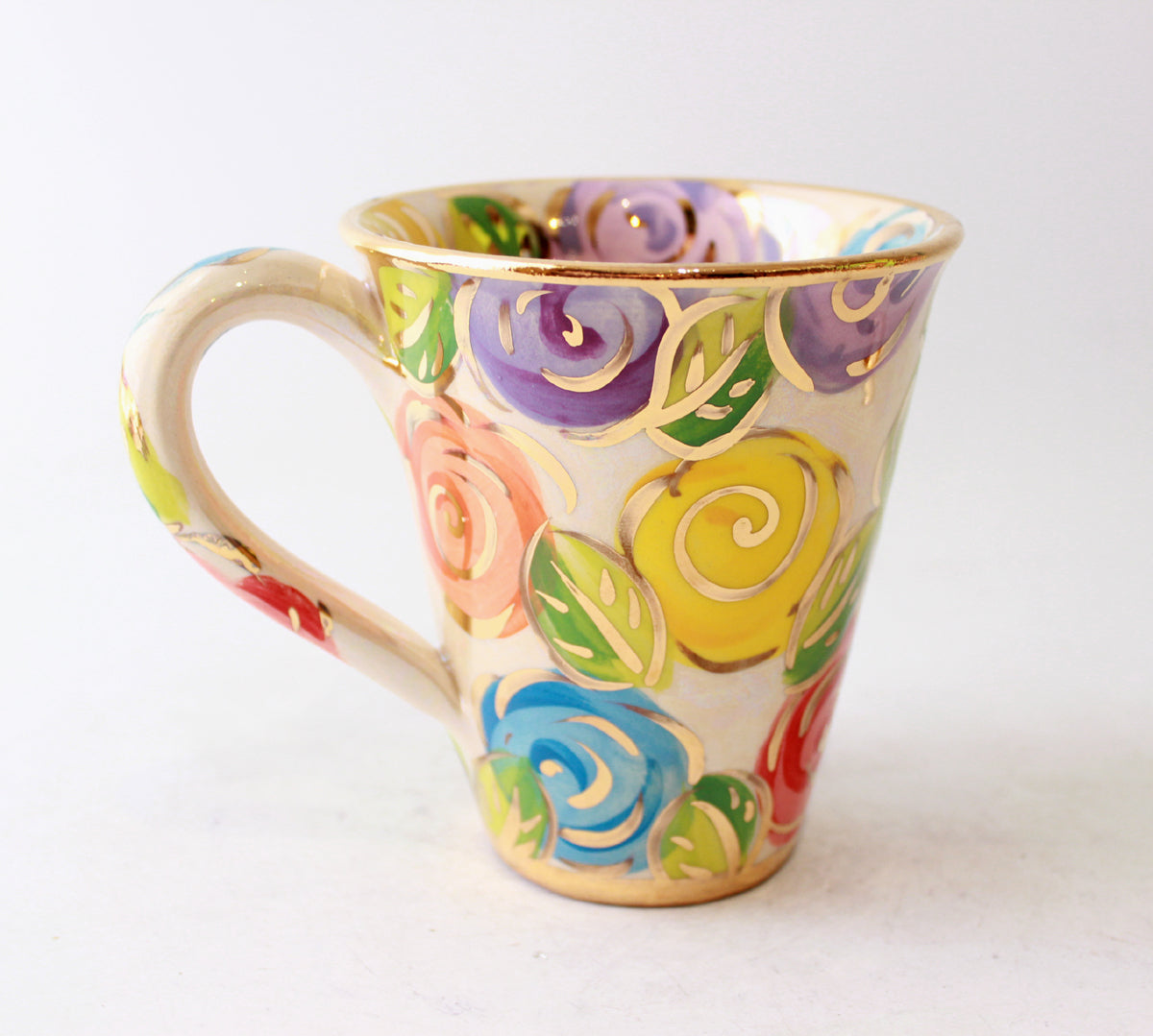 New Shape Large Mug in Pastel Block Rose