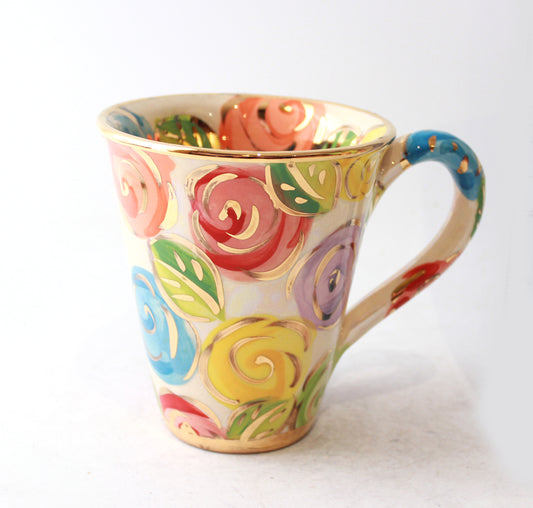 New Shape Large Mug in Pastel Block Rose