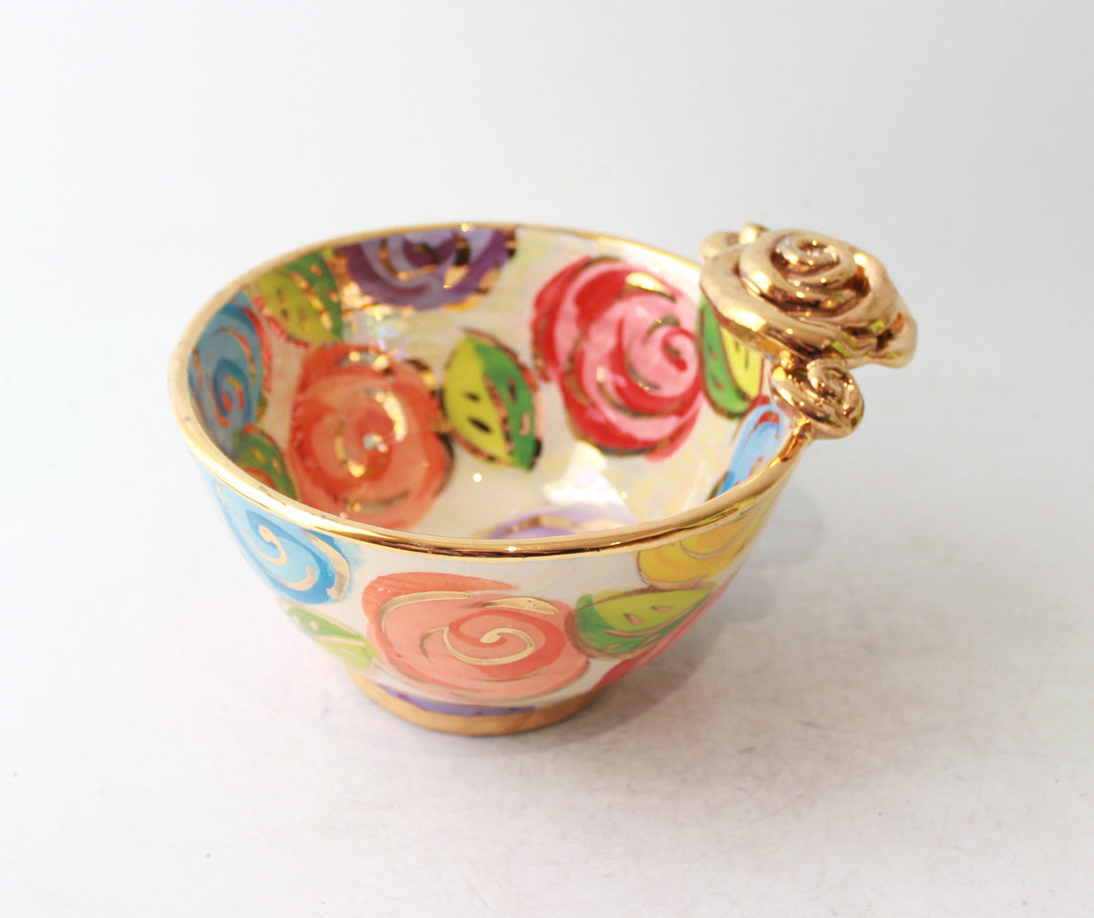 Noodle Bowl in Pastel Block Rose