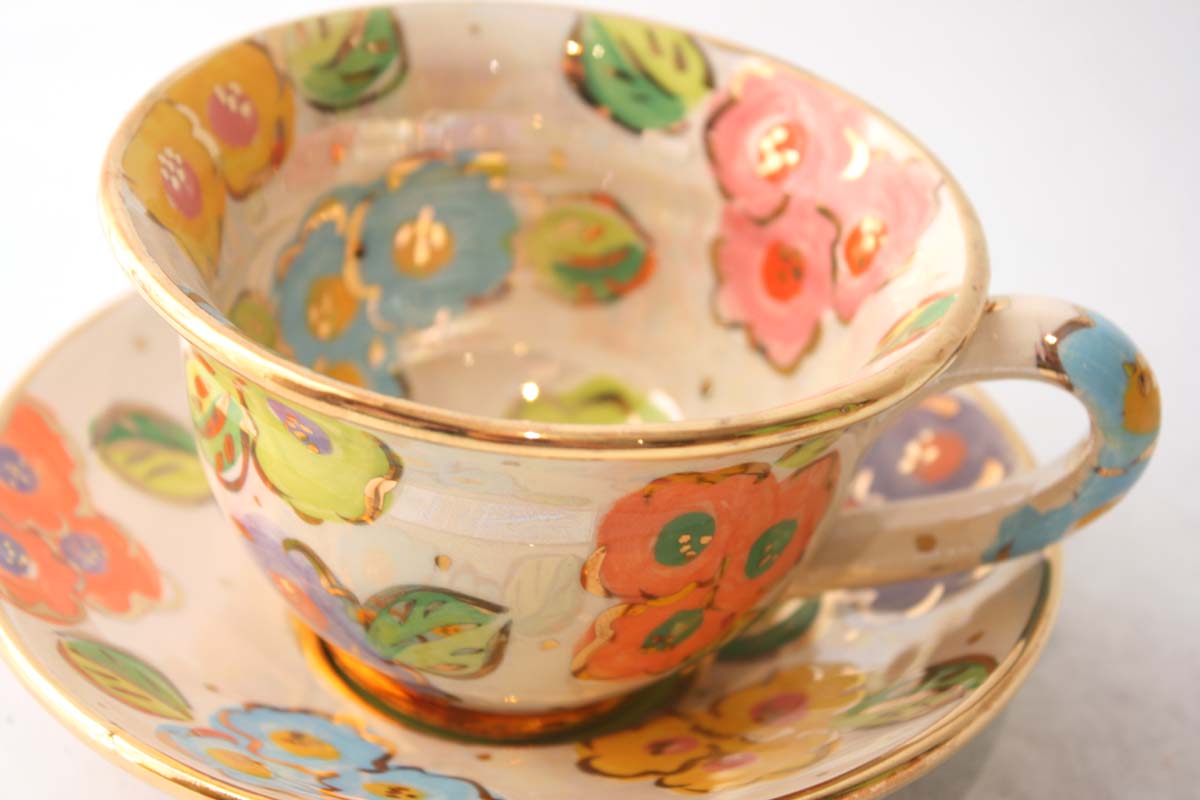 Cup and Saucer in Petit Fleur