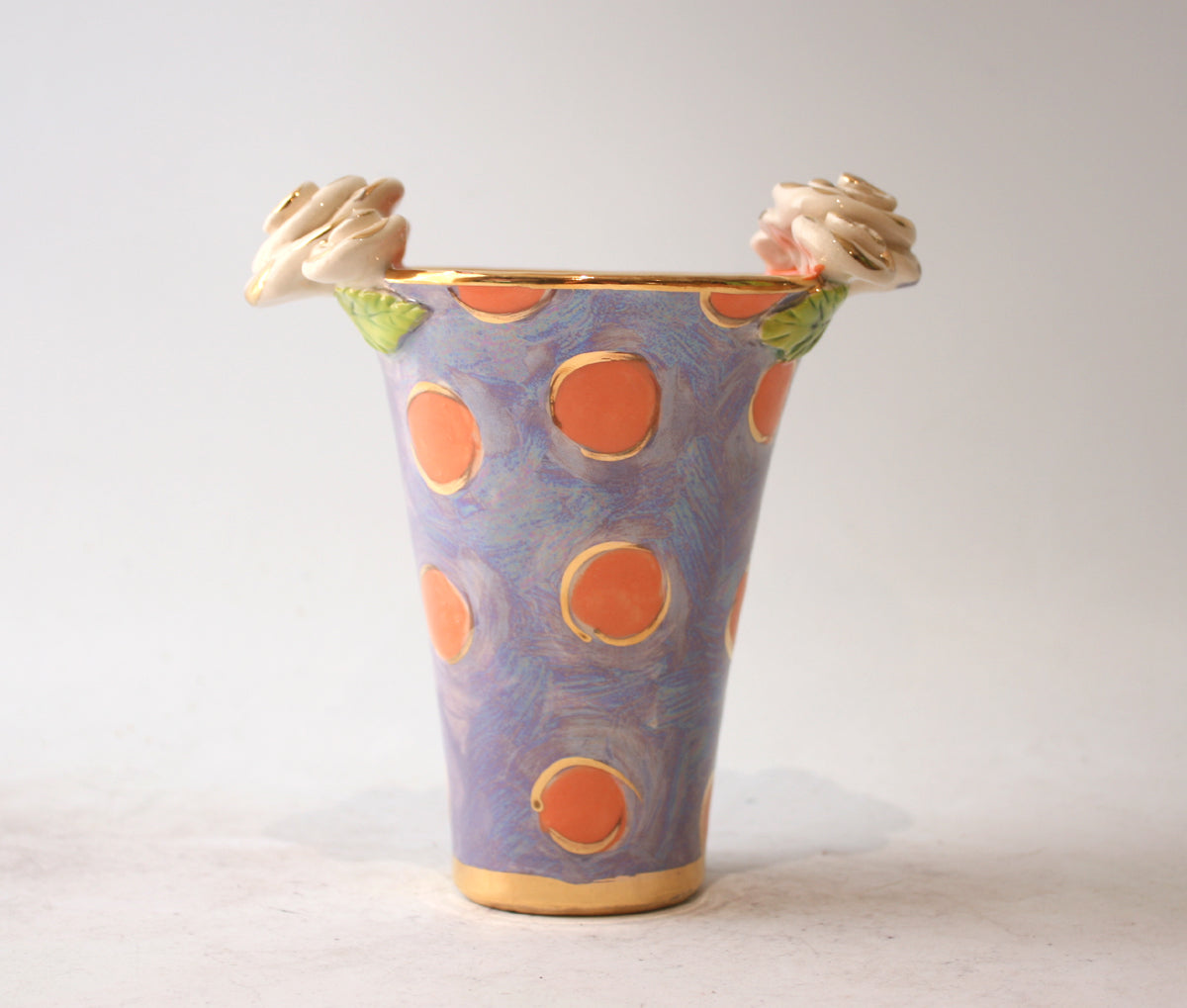 Tiny Flared Vase in Daisy Dots Purple