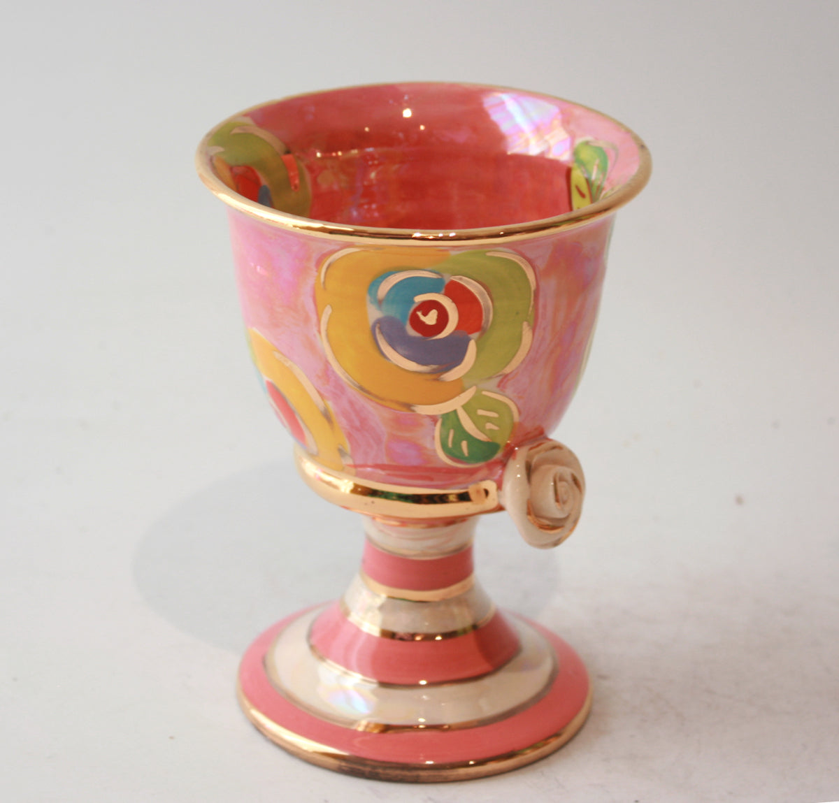 Goblet in Gold New Rose on Pink
