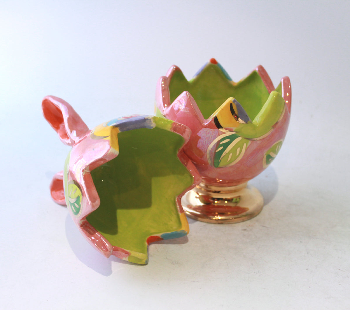 Easter Egg with Ears in Gold New Rose Pink