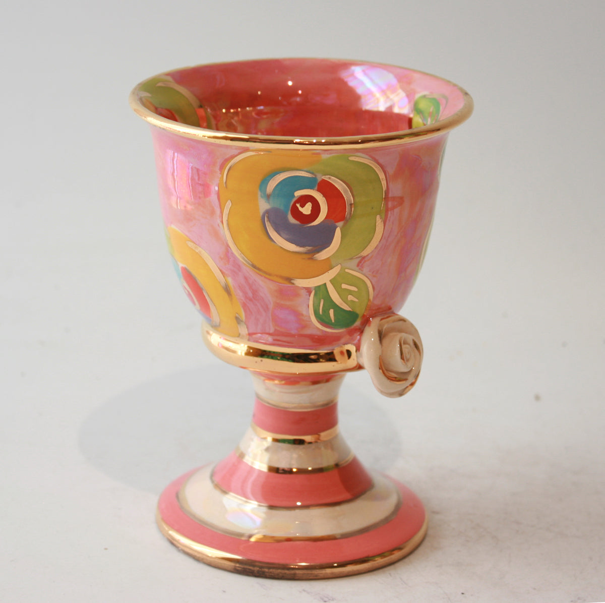 Goblet in Gold New Rose on Pink
