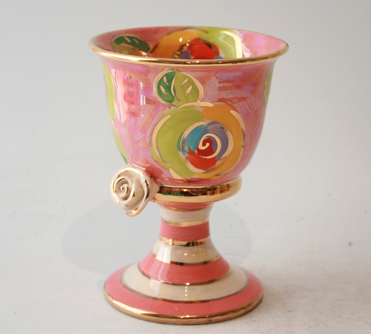Goblet in Gold New Rose on Pink