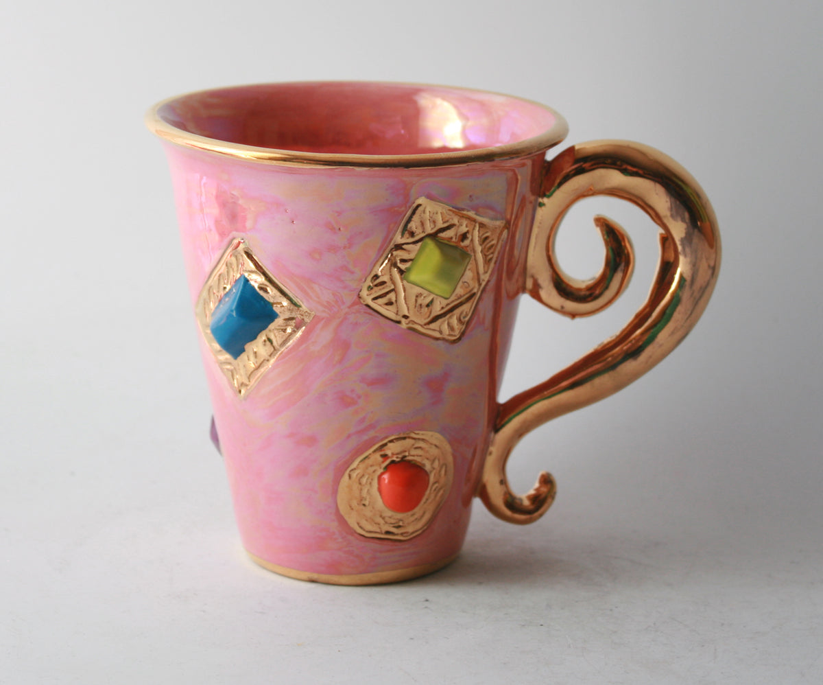 Jewelled Lady Gaga Mug in Shimmering Pink