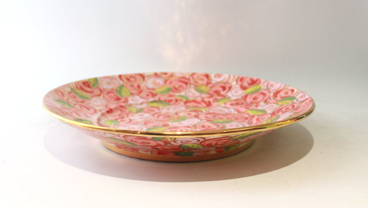 Giant Platter in Pink Rosebush
