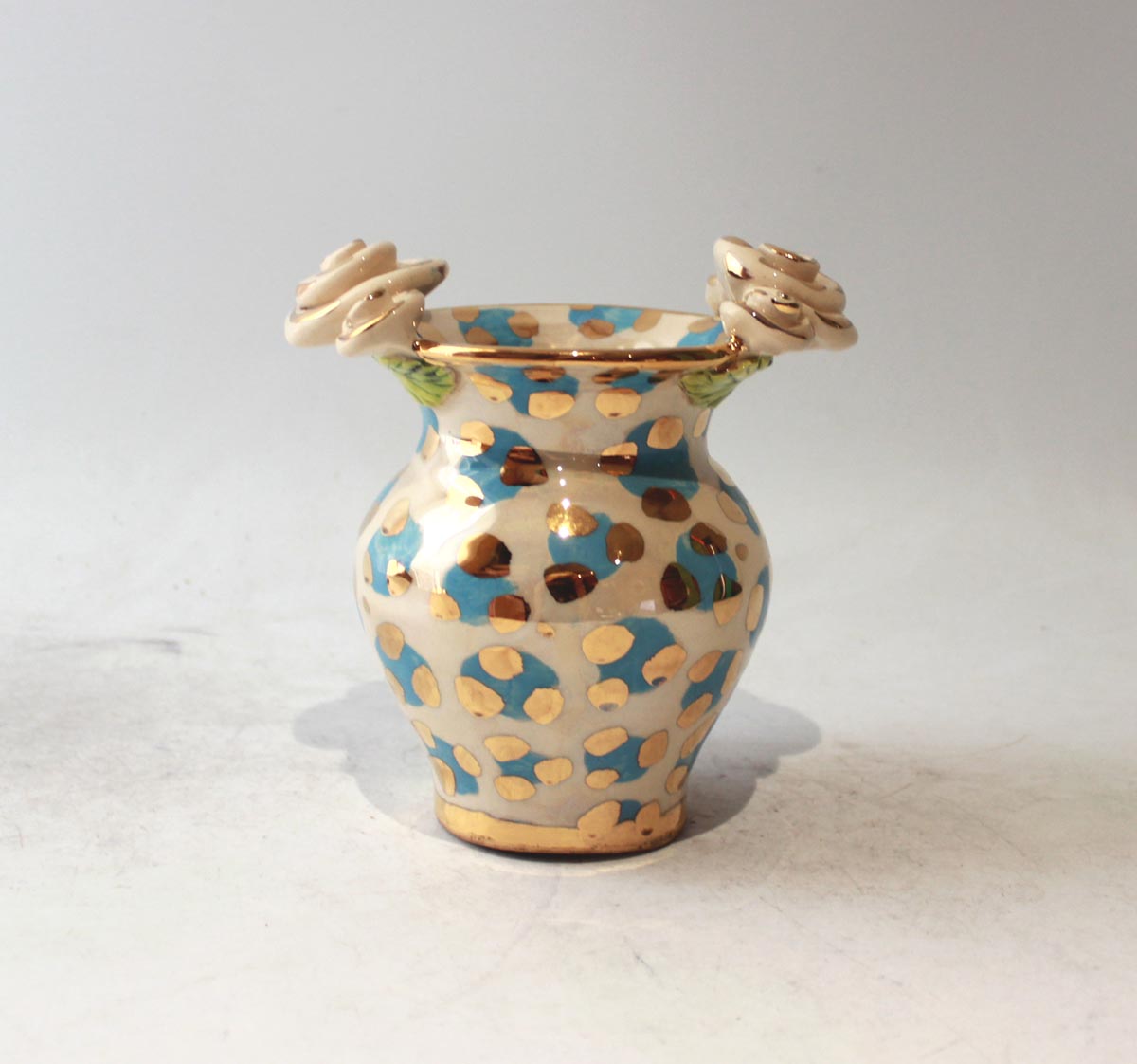 Posy Vase in Blue Leopard