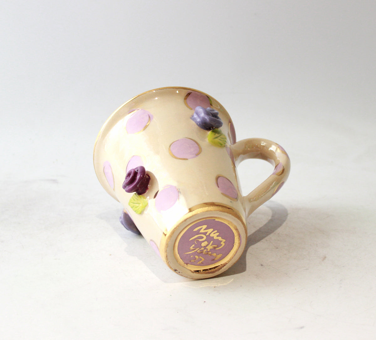New Shape Large Rose Studded Mug in Lilac