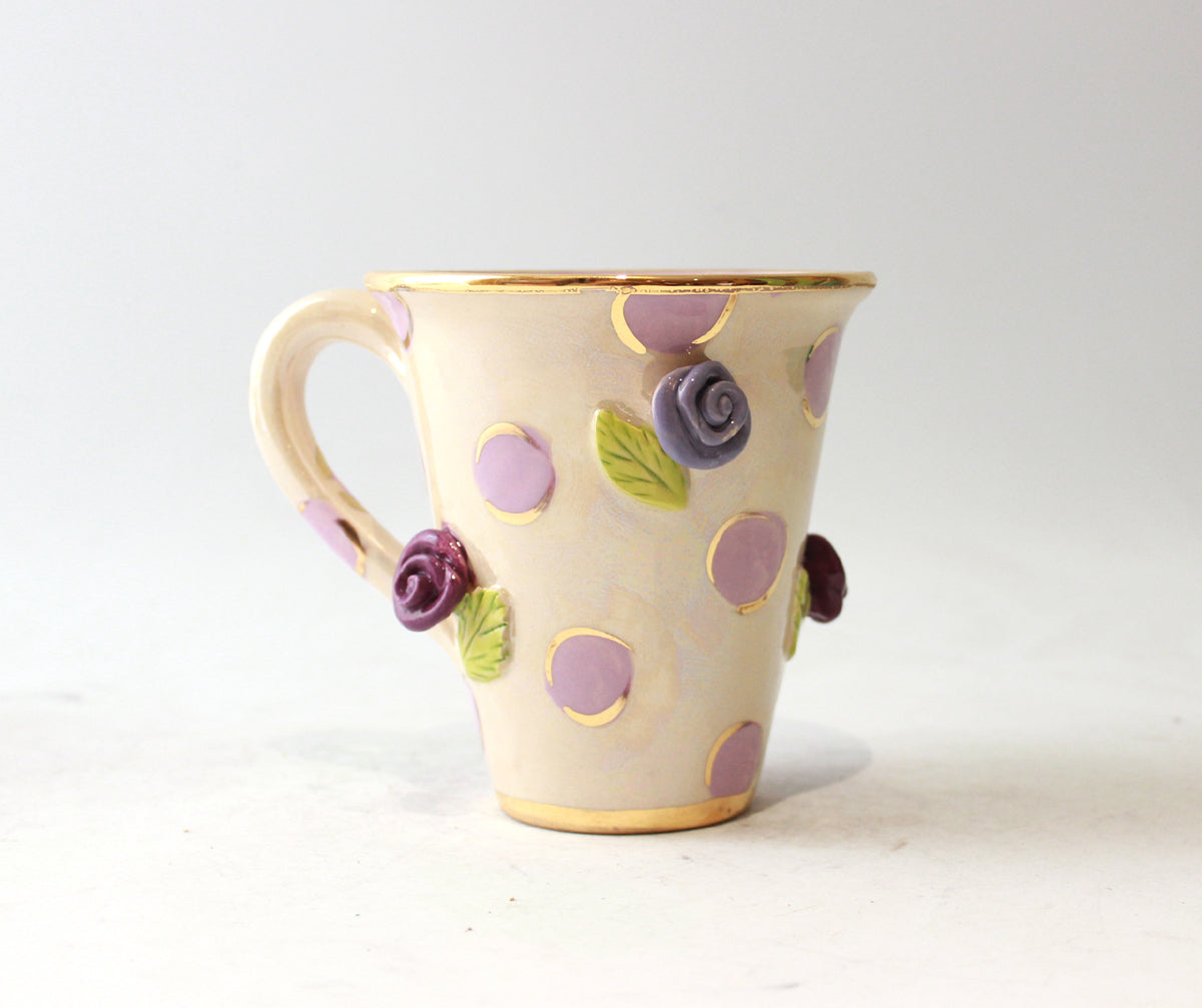 New Shape Large Rose Studded Mug in Lilac