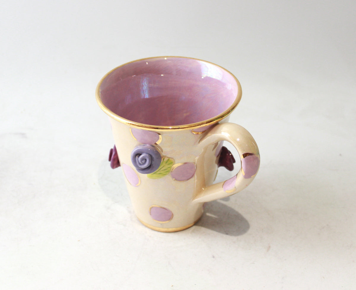 New Shape Large Rose Studded Mug in Lilac