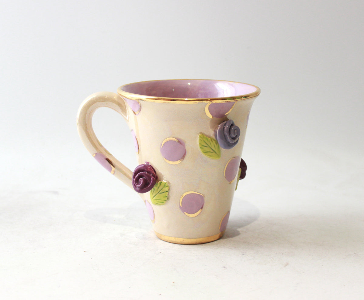 New Shape Large Rose Studded Mug in Lilac