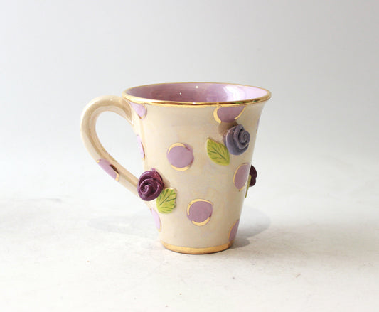 New Shape Large Rose Studded Mug in Lilac