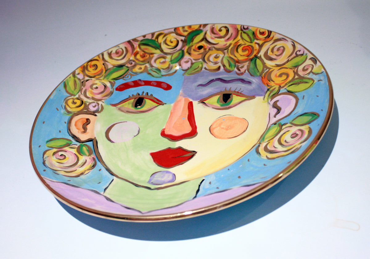 Faces Dinner Plate "Fiona" - MaryRoseYoung