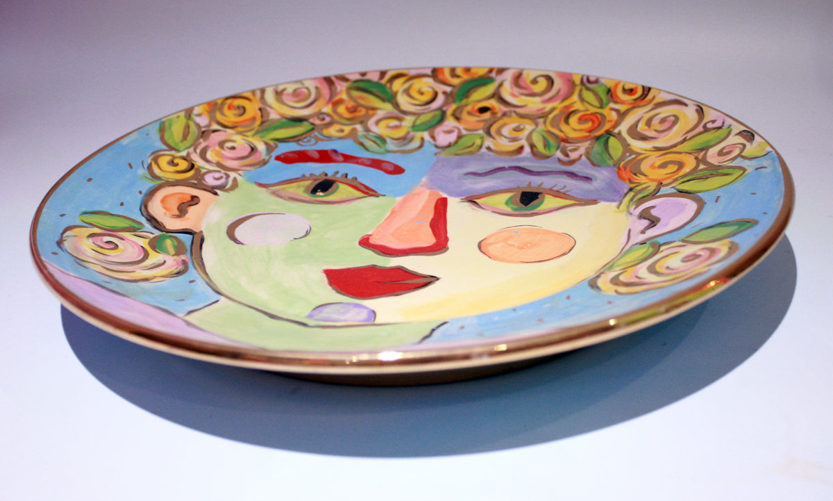 Faces Dinner Plate "Fiona" - MaryRoseYoung