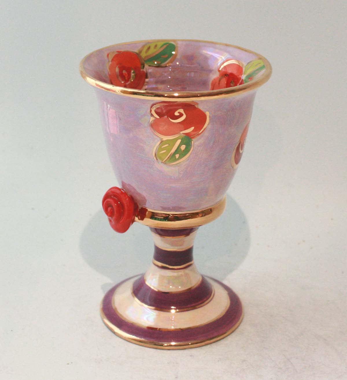 Goblet in Rosebud on Purple