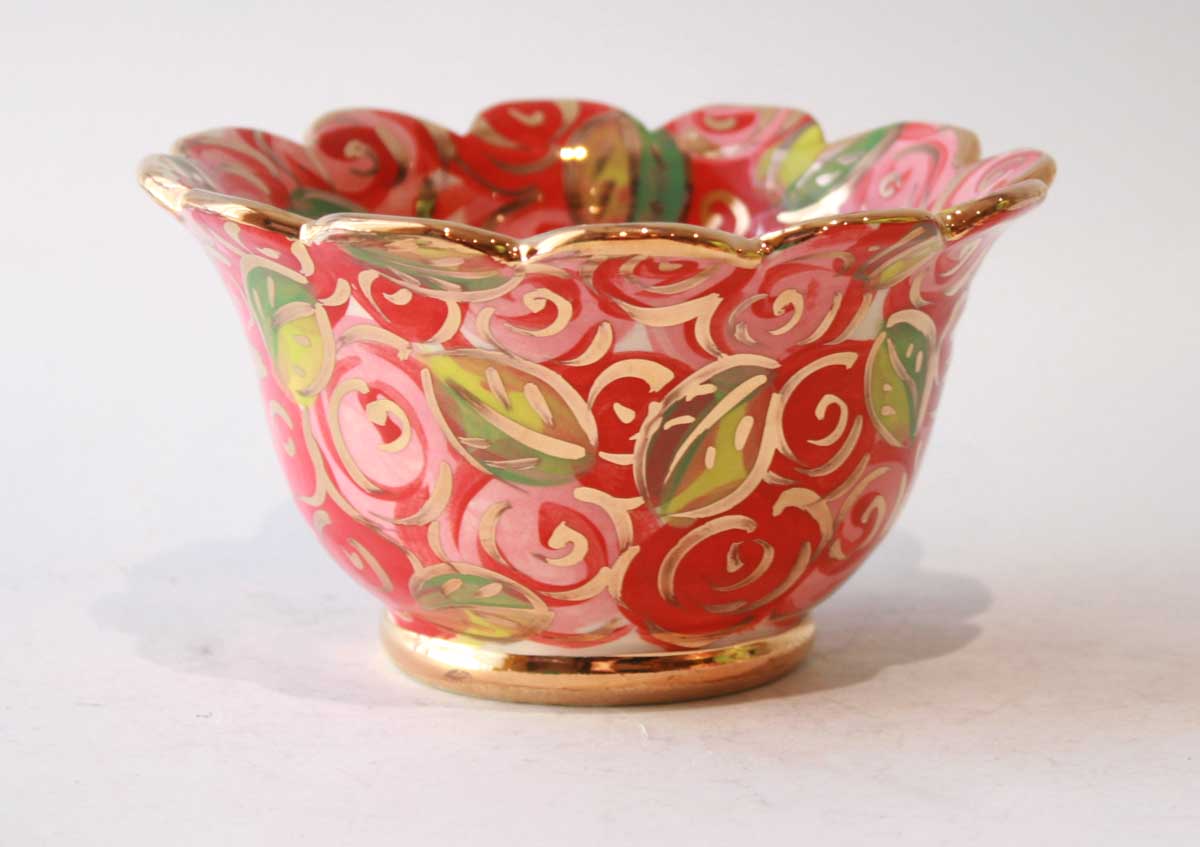Ice Cream Bowl in Red Rosebush