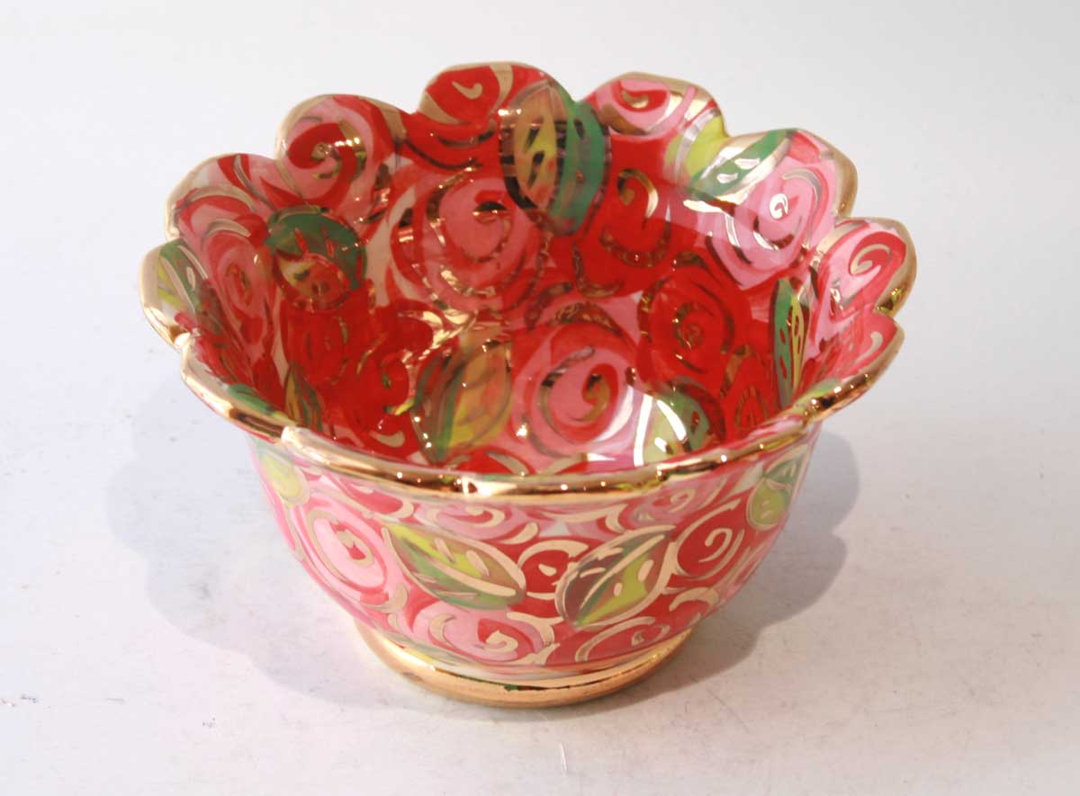 Ice Cream Bowl in Red Rosebush