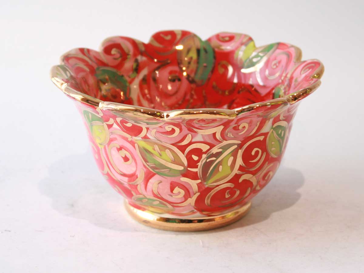 Ice Cream Bowl in Red Rosebush