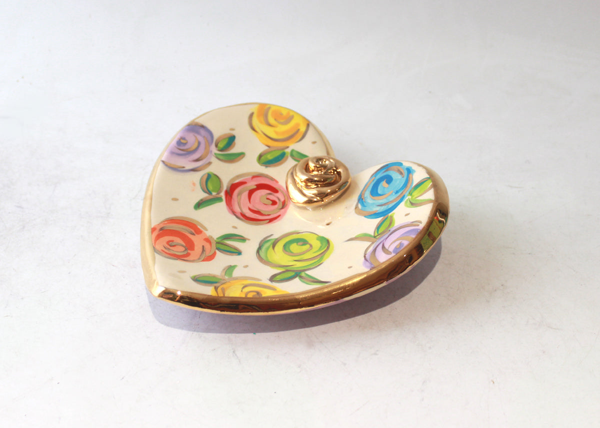 Heart Shaped Soap Dish in Rosebud