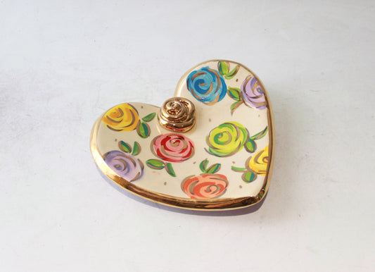 Heart Shaped Soap Dish in Rosebud