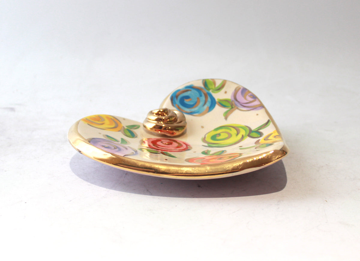 Heart Shaped Soap Dish in Rosebud