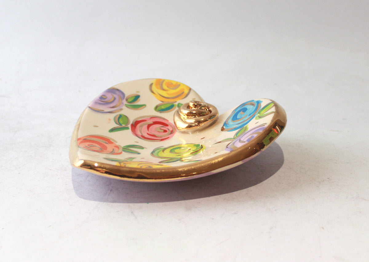 Heart Shaped Soap Dish in Rosebud