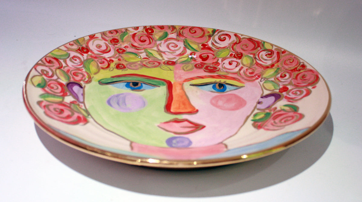 Faces Dinner Plate "Rosemary" - MaryRoseYoung