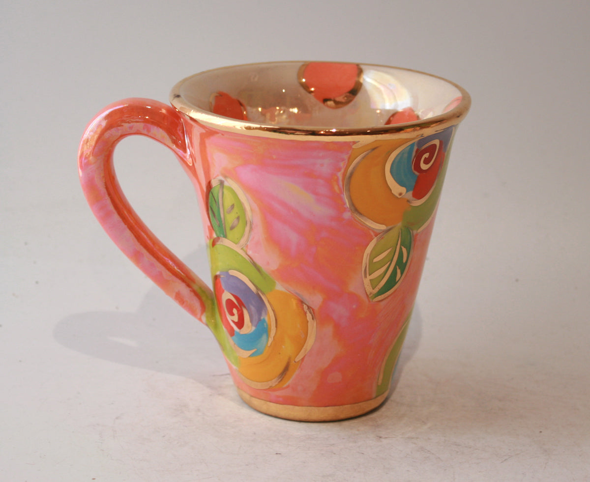 New Shape Large Mug in Lustred Rose Salmon