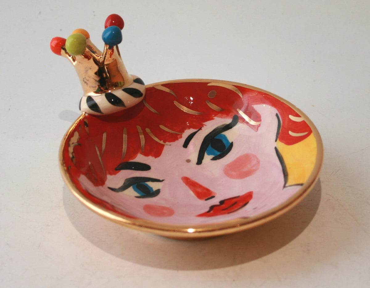 Crown Face Saucer - Annie