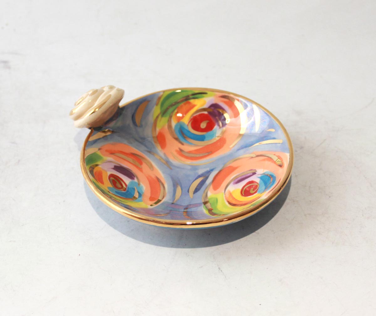 Rose Saucer in Swirls