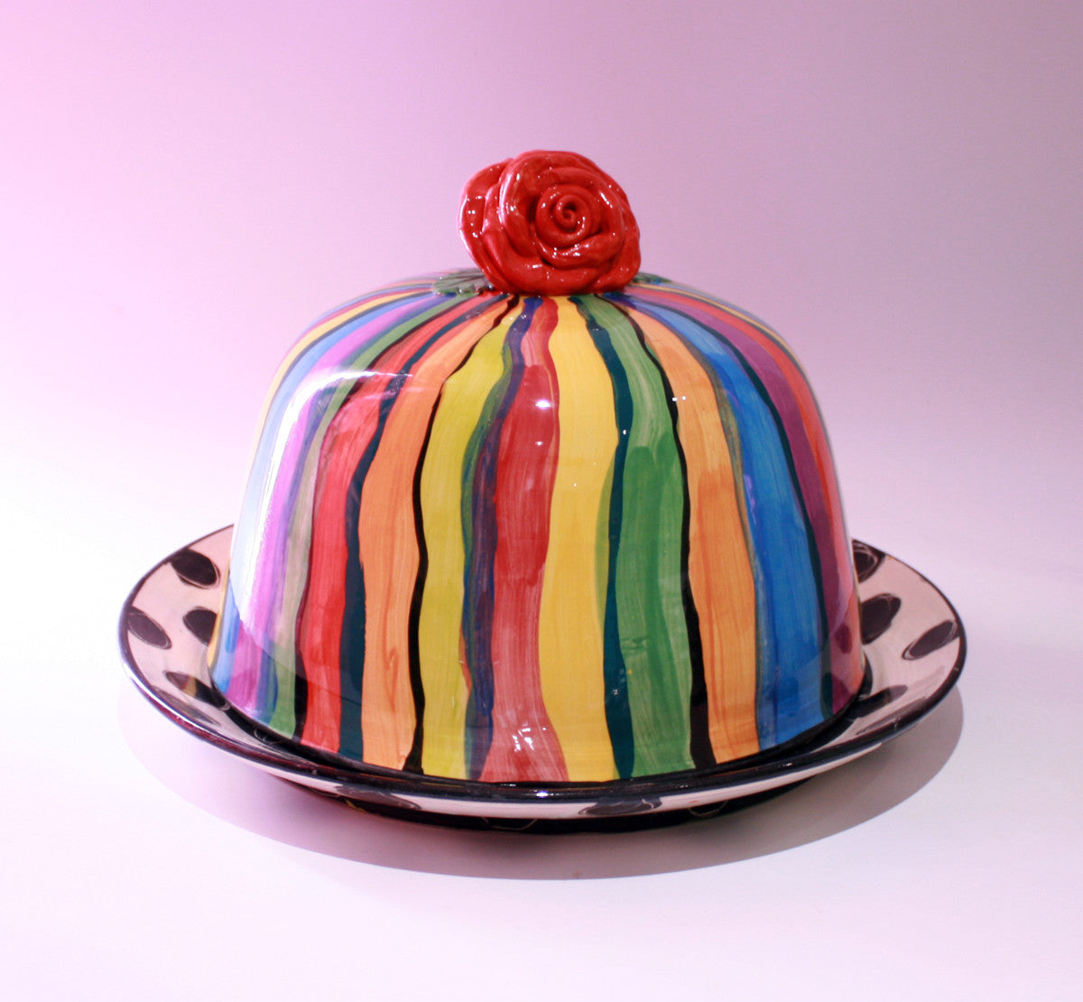 Rose Lidded Cake Dome - MaryRoseYoung