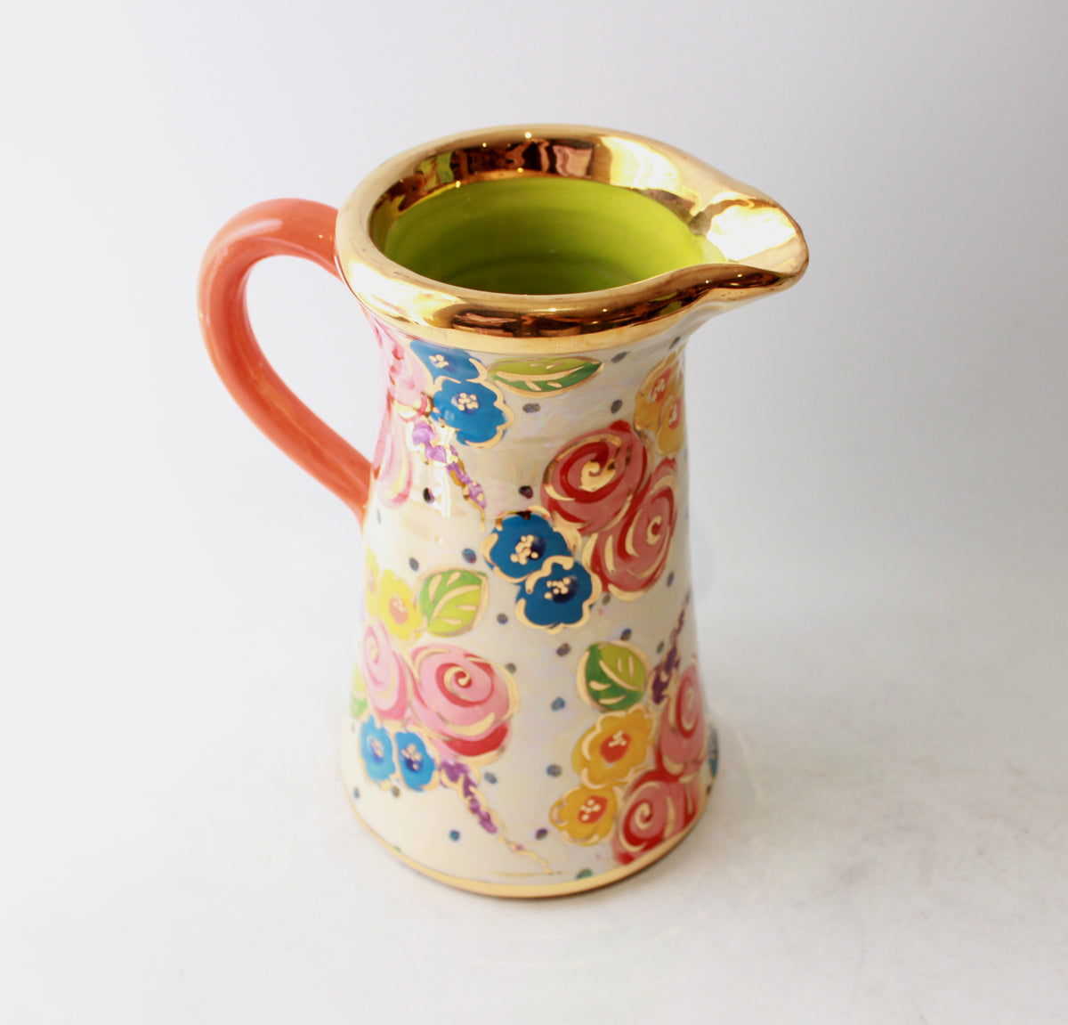Large Conical Jug in Vintage Floral