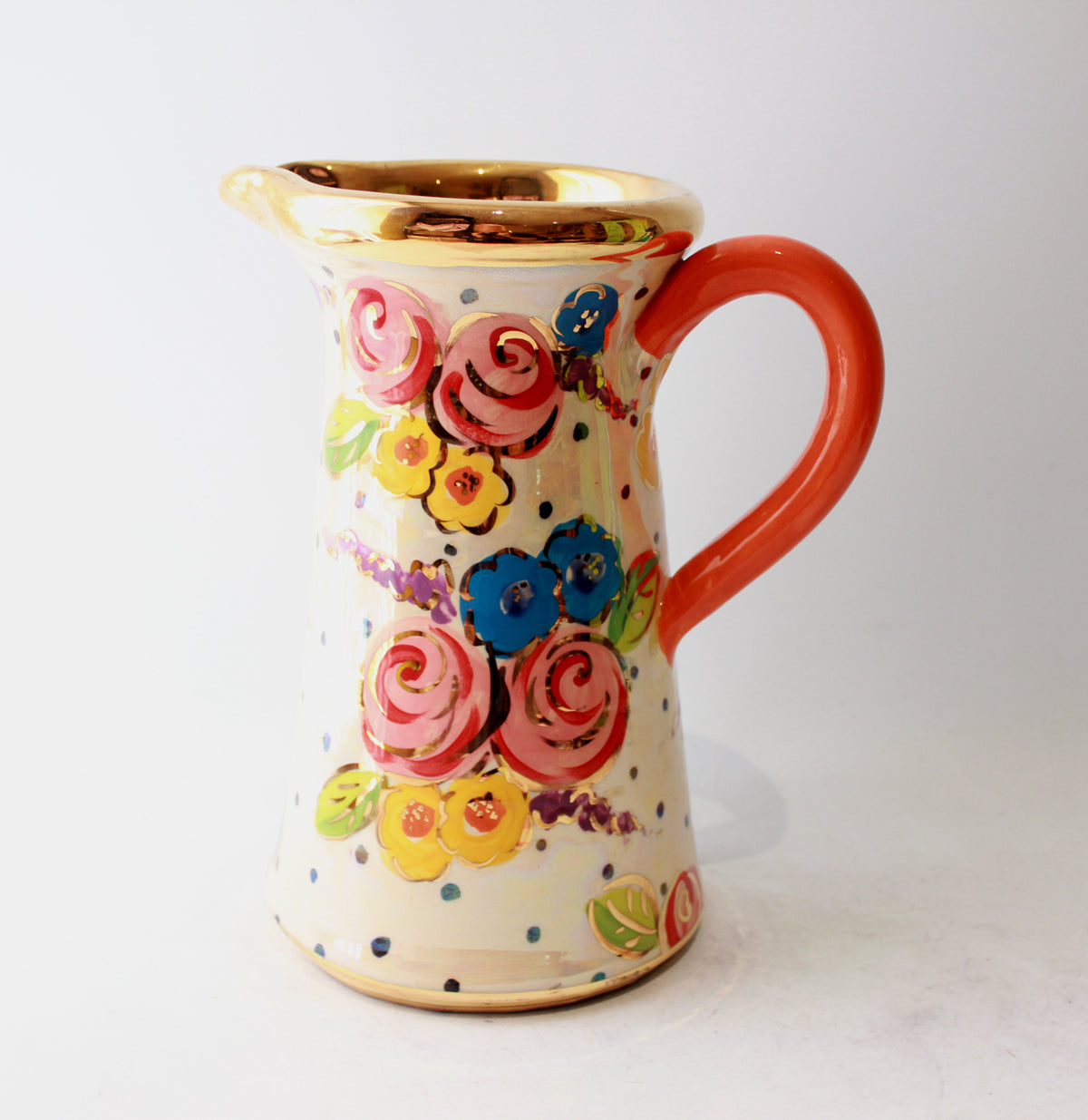 Large Conical Jug in Vintage Floral
