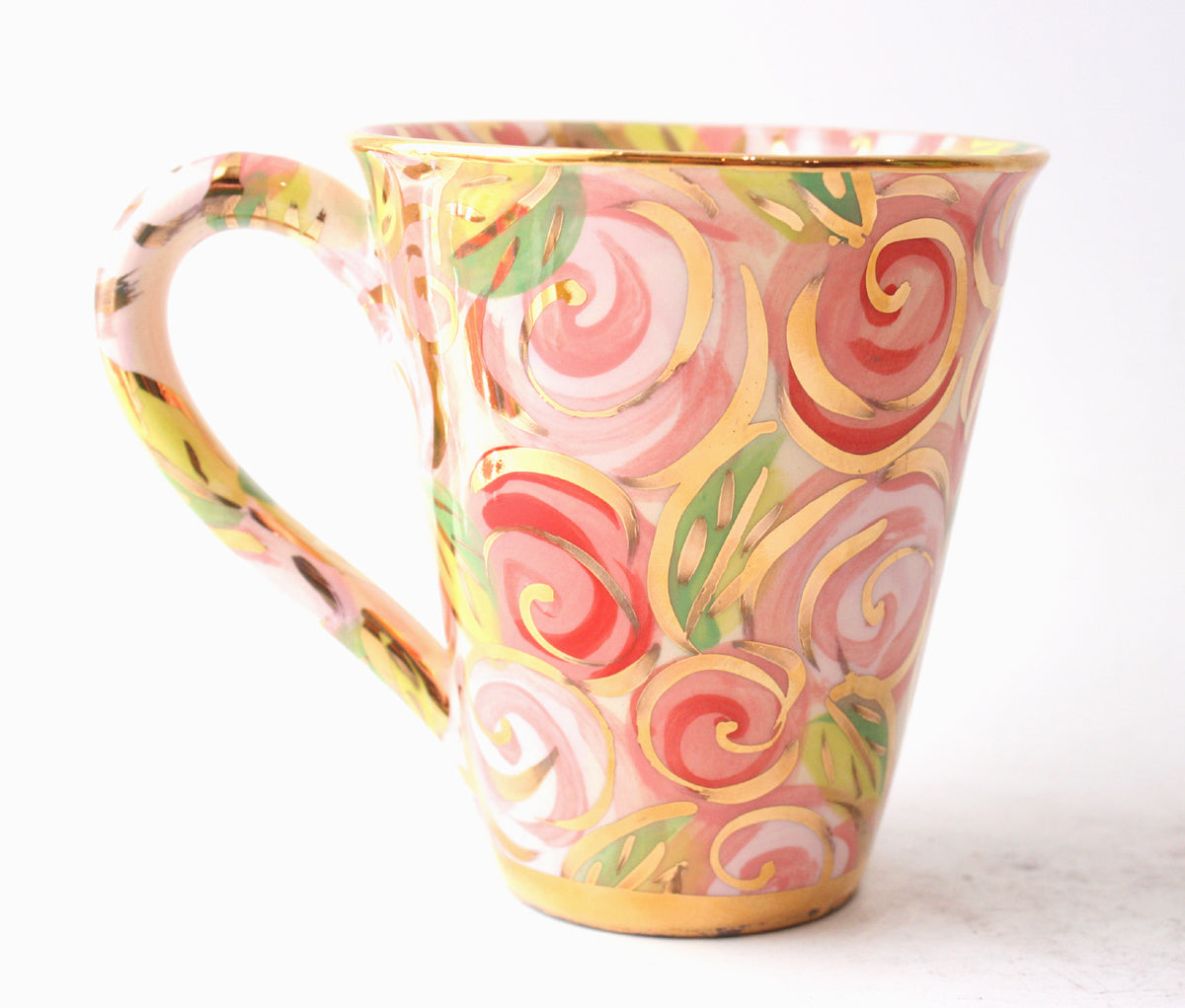 Large New Shape Mug in Pink Rosebush - MaryRoseYoung