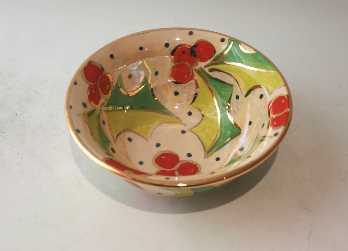 Holly Cereal Bowl in White
