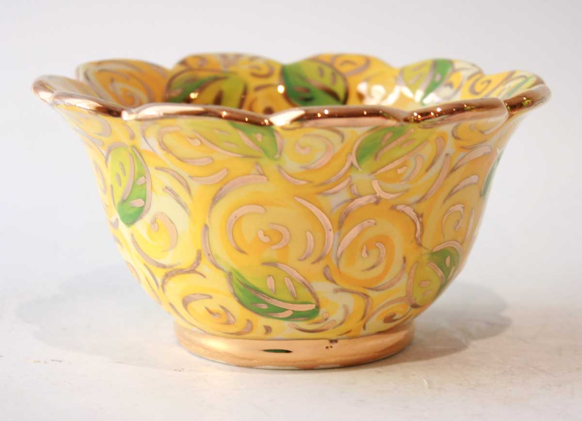 Ice Cream Bowl in Yellow Rosebush