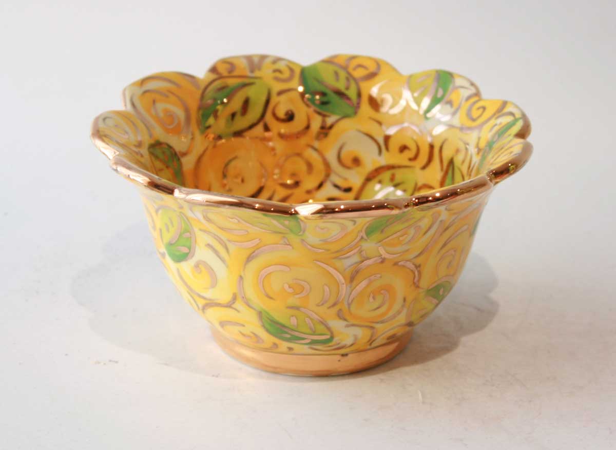 Ice Cream Bowl in Yellow Rosebush