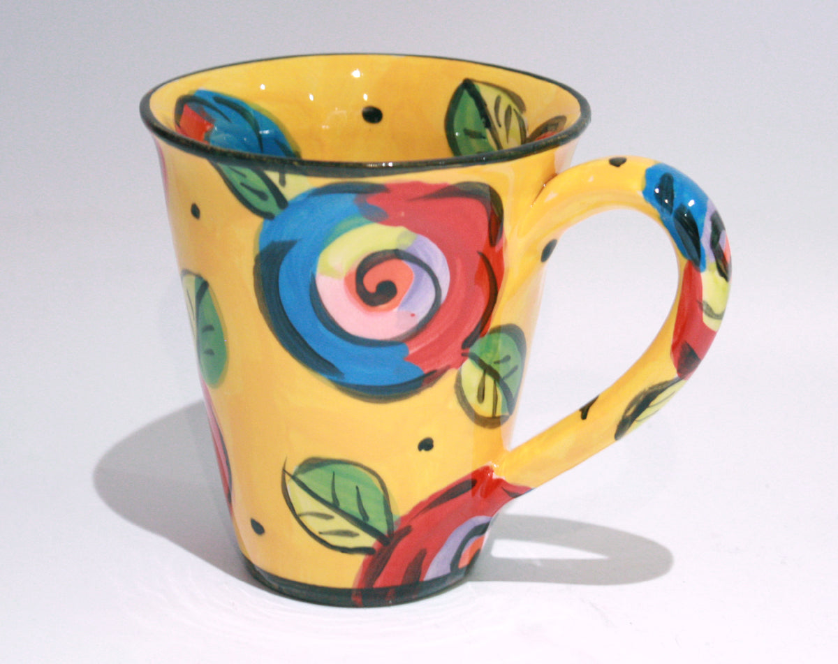 New Shape Large Mug in New Rose on Yellow