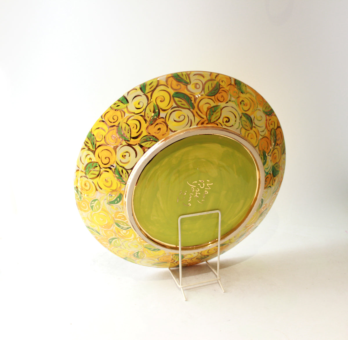 Giant Platter in Yellow Rosebush