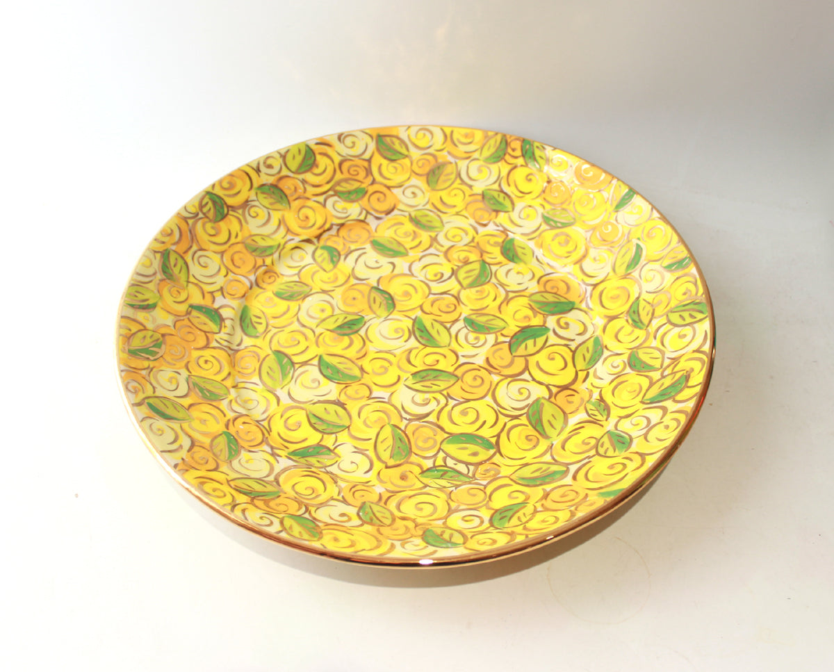 Giant Platter in Yellow Rosebush