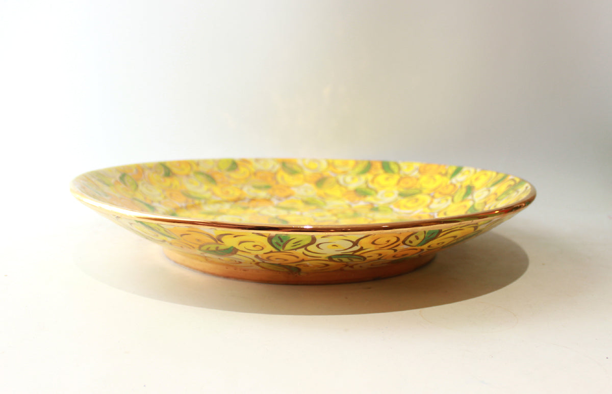 Giant Platter in Yellow Rosebush