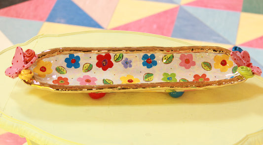 Butterfly and Daisy Baguette Tray