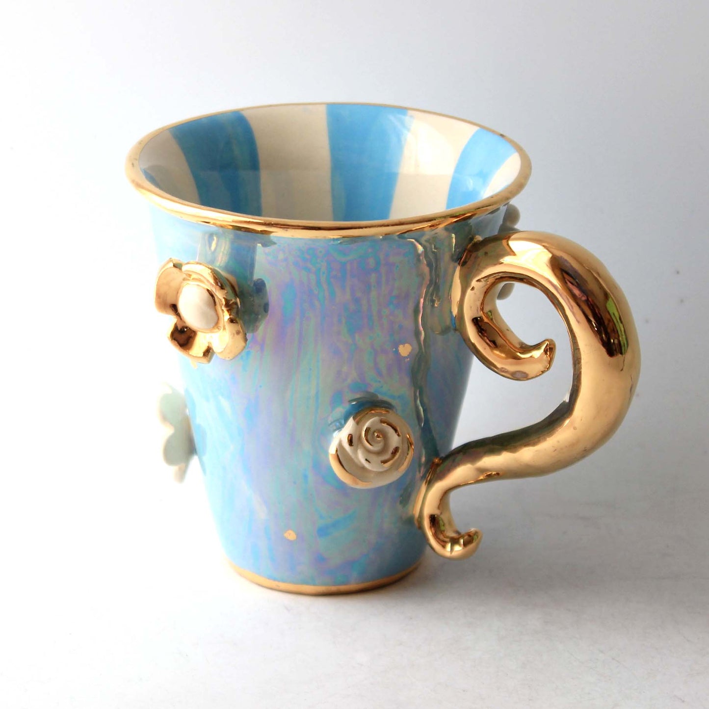 Daisy Studded Mug Blue with Lady Gaga Handle