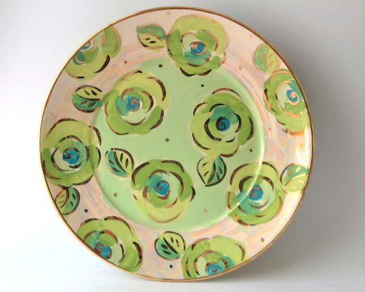 Dinner Plate Pale Rose Green
