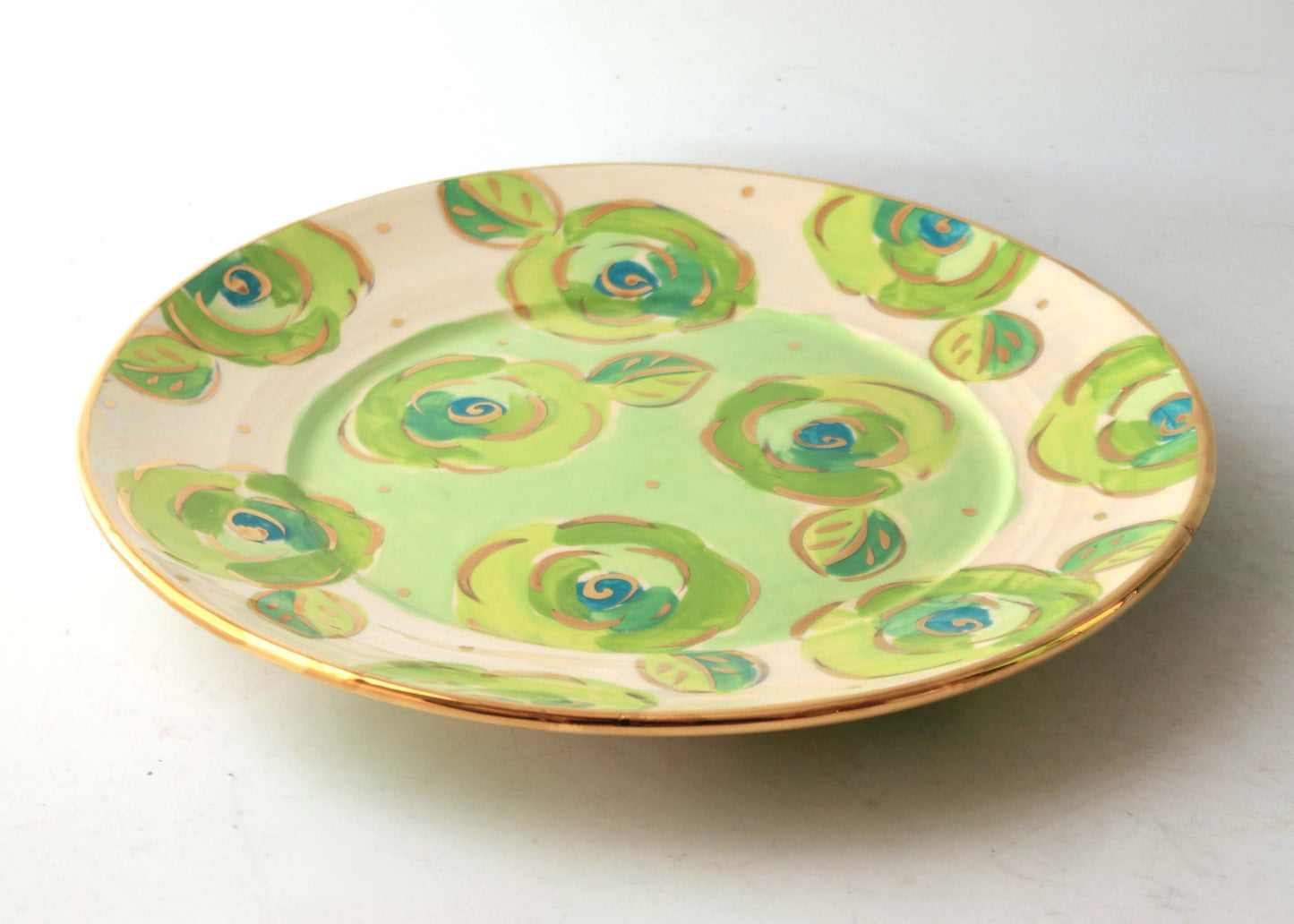 Dinner Plate Pale Rose Green