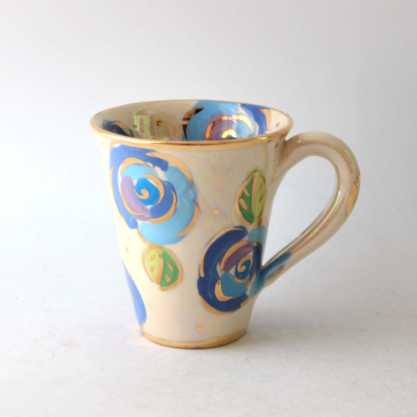 New Shape Large Mug Pale Rose Blue