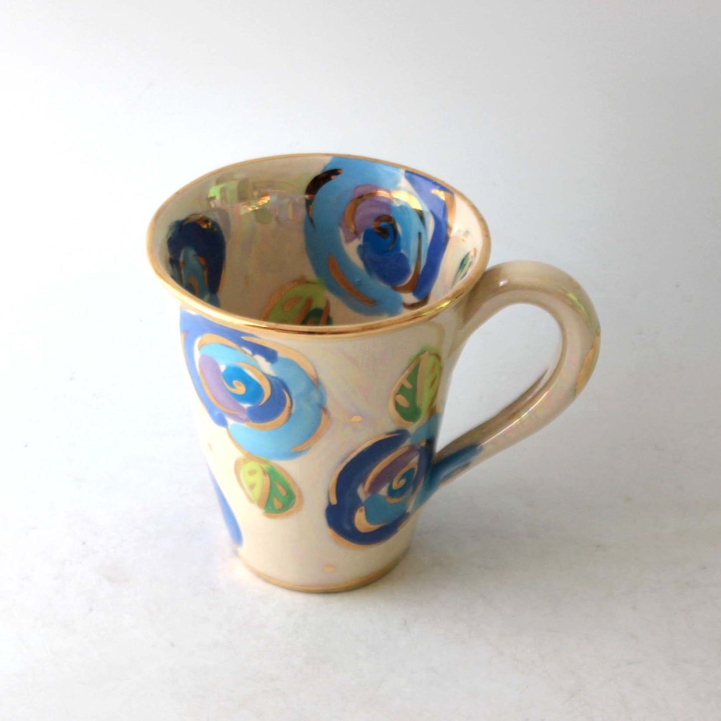 New Shape Large Mug Pale Rose Blue
